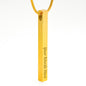 Stick Necklace - 2 Sides Engraved (Front & Back)