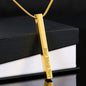 Stick Necklace - 2 Sides Engraved (Front & Back)