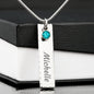 engraved birthstone necklace- ShineOn Jewels