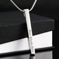 Stick Necklace - 2 Sides Engraved (Front & Back)